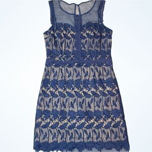 Soieblu Lace Overlay Dress L